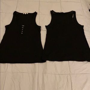 Express Henley tank top black M